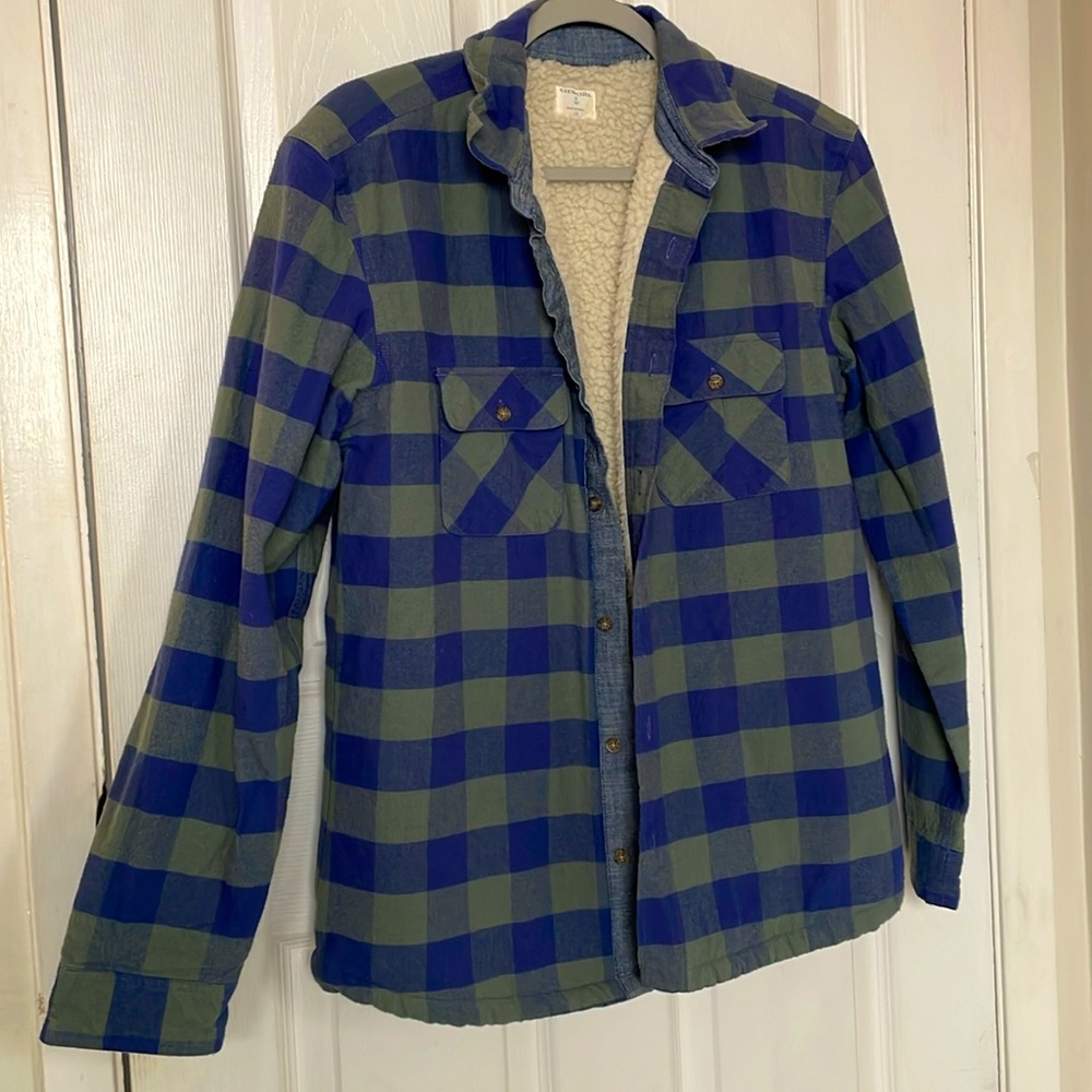 Fleece lined flannel jacket